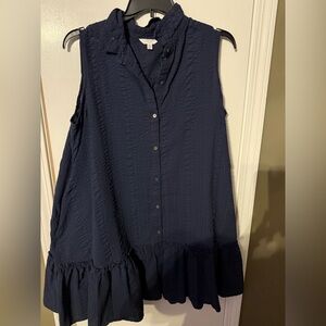 Women’s knee length dress, sleeveless, size XXL